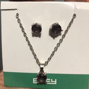 Earrings with matching necklace